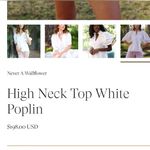NWT Never A Wallflower High Neck Blouse White Photo 2