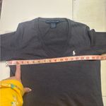 Ralph Lauren  Sport Size Medium Gray Merino Wool V-Neck Long Sleeve Sweater Dress Photo 2