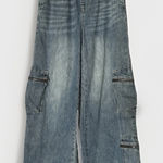 True Religion  Jessie Super Baggy Cargo Jeans Womens 26 Blue Streetwear Photo 0