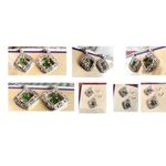 Vintage 80's Shamrock Earrings Handmade Dangle Posts St Patrick's Day Pa… Silver Photo 4