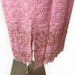 Vintage Samax Pink Lace Maxi Dress Size 12 Fairy Coquette Cottagecore Prairie Photo 8