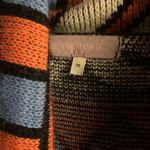 Womens Harper Aztec blue coral Geometric Patterned Open Front Sweater Orange Size M Photo 1