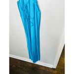 Alexis Bright Blue Sheath Sleeveless Crewneck Side Cutout Lune Gown Size Small Photo 8