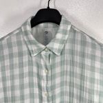 Athleta Lou & Grey Button Down Shirt‎ Gauze Plaid Long Sleeve Relaxed Fit Top Size Large Photo 7