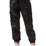 LF Black Satin Cargo Pants Photo 0