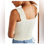 Free People - Love Letter Cami Ivory/Cream Smocked Tank Top Sz M/L Photo 2