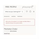 Free People NWT  Manhattan Choker Photo 9