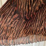 Ganni NWT Pleated Georgette Midi Dress Tigers Eye Size 36 US Size 4 Printed Photo 12