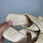 Beach by Matisse Raffia Woven Cross Strap Wedge Sandal Size 10M Tan Photo 2