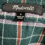 Madewell Flannel Colette Mini Short Dress 4 Women’s Midnight Green Plaid NB856 Photo 3