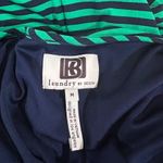 Laundry by Design Women's Green Navy Striped Short Sleeve Stretch Shift Dress M Photo 5