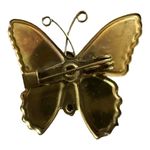 Butterfly Brooch Pin Enamal Medal Earthtone Colors About 1 Inch Size Photo 2