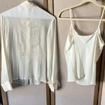 Charter Club silk Cream Blouse and Cami Set 4 Photo 7