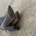 J.Crew Adele Heeled Ankle Boot Suede Leather Size 6 Italian Gray Slouchy Boots Photo 5