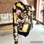 ZARA  Bodysuit Velour Velvet Floral Green Long Sleeve S Cocktail Holiday Chic Mod Photo 11