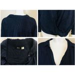 BDG  Medium Shirt Navy Blue Micro Stripe Blouse Hem Photo 7