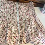 Fit and Flare Asymmetrical Midi Skirt with Tulle Pink Size undefined Photo 12