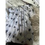 Abercrombie & Fitch  White Boho Blouse with Black Floral Design XS Photo 5