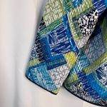 Alfred Dunner Petite Blue Patchwork Quilted Open Front Jacket Blazer Size 16P Photo 4