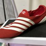 Champion  Red and White Breeze Striped Suede Leather Shoes Womens 5.5 Photo 12