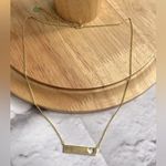 Women’s gold heart bar chain necklace new Photo 0