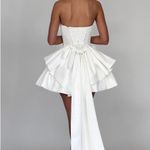 Babyboo Trinity Satin White Mini Dress Photo 3