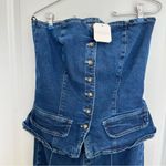 Altar'd State NEW Altar’d State Strapless Denim Jumpsuit Size Large NWT Photo 6