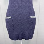 INC  International Concepts Cowl Neck Ribbed Sweater Dress Silver Studded Pockets Photo 1