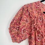 Maisie Women's Pink Multi Floral Tiered Smocked Ruffle Mini Dress Size Medium Photo 5