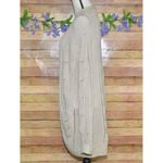 Pink Rose  Oatmeal Tan Crochet Open Front Cardigan Sweater Size M Pockets Office Photo 5