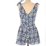 BCBGMAXAZRIA Miley Cyrus MaxAzria abstract print romper with pockets size medium Photo 2