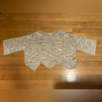 POL Open Crochet Knit Rainbow Top Photo 2