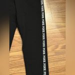 PINK - Victoria's Secret Victoria's Secret PINK High Waist Cotton black Leggings spell out leg medium Photo 2