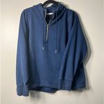 Athleta  Cozy 1/4 Zip Hoodie Sweatshirt Navy Blue Size 2X Photo 0