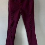 frame denim  Le Skinny pants size 27 distressed purple Photo 0