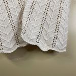 ZARA  Boho‎ Women's Ivory V-Neck Crochet Knit Sweater Tank Top Ties Size Small Photo 3