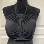 Shade & Shore Women's  Macrame High Neck Bikini Top 36DD EUC & Bottom Size L NWT Photo 2