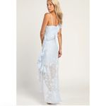 Lulus LuLu’s Forever Be Lt Blue Floral Jacquard Maxi Dress sz small NWT Photo 1