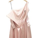 NWT Vera Wang White Dress One Shoulder Blush Pink Satin Formal Gown Size 10 NEW Photo 4