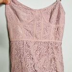 Keepsake  Blush Pink Lace Hourglass Sleeveless Lace Overlay Midi Dress size US 6 Photo 6
