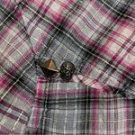 Ariat  Western Shirt Women Metallic Pink White Gray Medium Skull Stud Embellished Photo 4