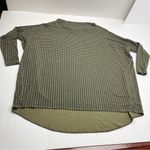 Bryn Walker  Green Houndstooth Womens Size XXS‎ Tunic Top Oversized Mock Neck Photo 0