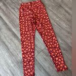 VITALITY x COSMOPOLITAN Vibrant Red and Orange Patterned Leggings Size M Photo 4