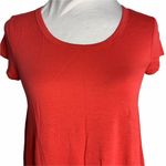 Coral Short Sleeve Stretch Knit High Low Top 27PE Photo 1
