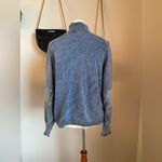 Vintage NorthStyle Denim Jean Pocket Mock Turtleneck Sweater, Size XL Blue Photo 1