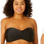 Time & Tru Swimsuit Bikini set top 1X bottom XL swimwear set white black Photo 0