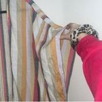 Zac and Rachel multicolored Striped open front casual boxy relaxed fit cardigan White Size XL Photo 3