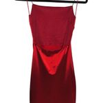 Windsor  Mini Dress Red Satin Photo 2