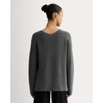 Everlane $118 New  The Slouchy V-Neck in Cotton - Heathered Charcoal - Small Photo 1