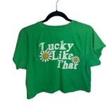 Aerie Lucky Like That Cropped Smiley Graphic Tee Photo 0